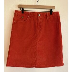 Gap 1969 Corduroy A-Line Mini Skirt Red Flame Size 30/10